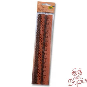 Filcowa koronka-wstążka 30cm mix brązowy 4 szt.FO 52195 FOLIA