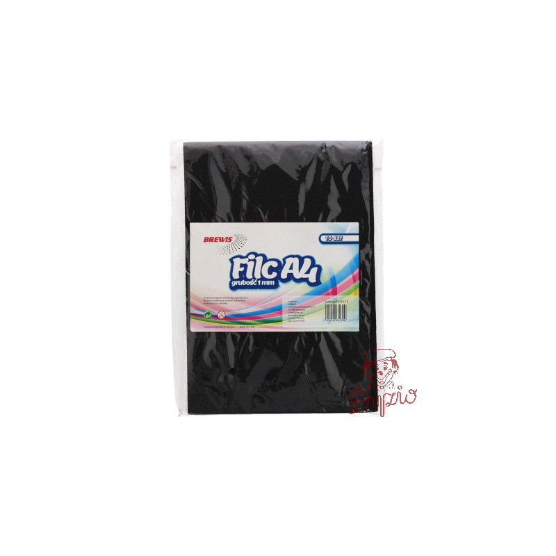 Filc A4 czarny FC410-10 1mm (10ark.) 682390