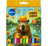 Flamastry szkolne 12 kolorów KAPIBARA 80125 CENTRUM