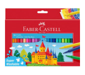 Flamastry ZAMEK 50kolorów opakowanie kartonowe 554204 Faber-Castell