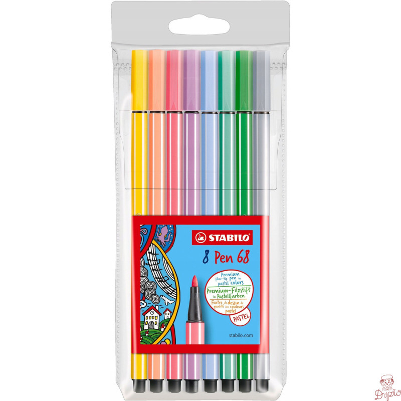 Flamaster PEN 68 PASTEL etui (8szt.) 68/8-01 STABILO