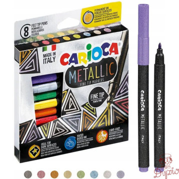Pisaki CARIOCA metaliczne 8 kolorów 43162