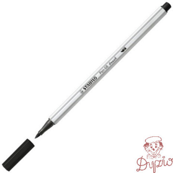 Flamaster STABILO PEN 68 568/46 czarny końcówka pędzelkowa Brush