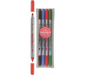 Flamastry DOUBLE POINT 4szt. FIBRACOLOR 584SW EUROSPARK