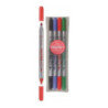 Flamastry DOUBLE POINT 4szt. FIBRACOLOR 584SW EUROSPARK
