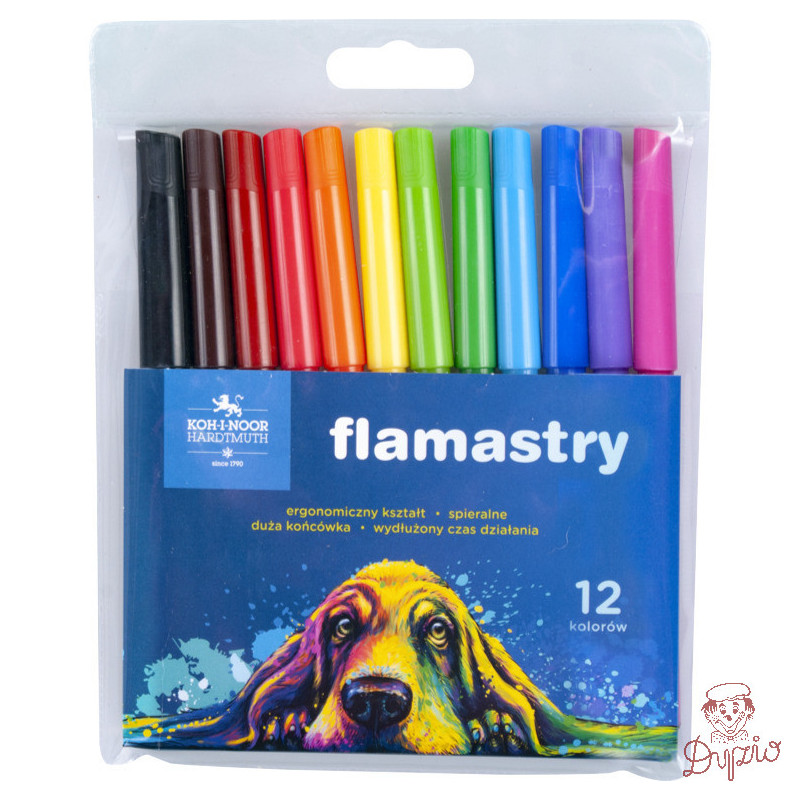 Flamastry szkolne 12 kolorów 7710/2AB KOH-I-NOOR