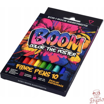 Flamastry szkolne 10 kolorów w kartoniku BOOM 771022AJ07KS KOH-I-NOOR