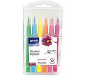 Flamastry pędzelkowe 12 kolorów etui plastikowe SPREE art FLA-58112P-00101