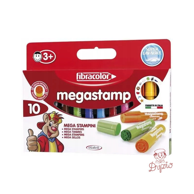 Mazaki STAMP MEGA 10kol. FIBRACOLOR 912