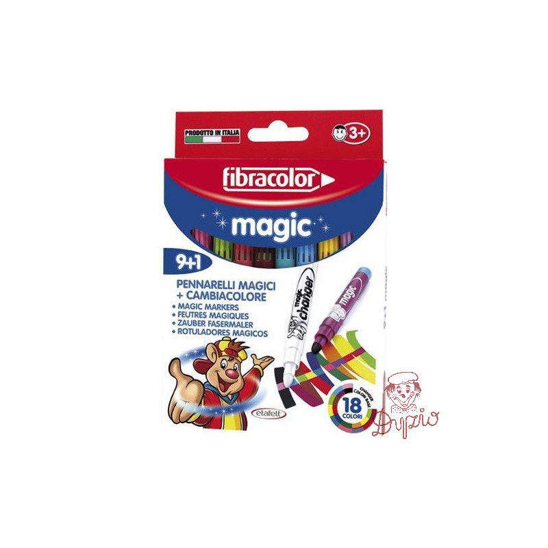 Flamastry magiczne MAGIC 9+1 (18 kol.) FIBRACOLOR