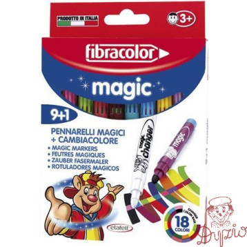 Flamastry magiczne MAGIC 9+1 (18 kol.) FIBRACOLOR