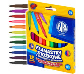 Flamastry stożkowe zestaw 12 kolorów pisaki mazaki 314110003 ASTRA