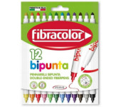 Flamastry DOUBLE POINT 12kolorów 544SW12S FIBRACOLOR