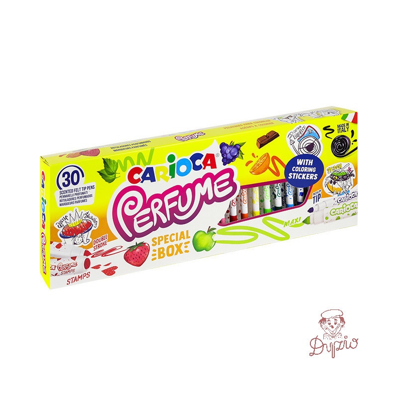 Flamastry zapachowe CARIOCA Perfume Special 30szt + naklejki (43530) 160-2348