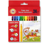 Flamastry szkolne 24 kolory w kartoniku 7710/2BD KOH-I-NOOR