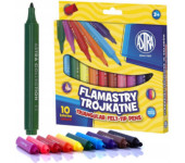 Flamastry trójkątne JUMBO zestaw 10 kolorów pisaki mazaki 314114001 ASTRA