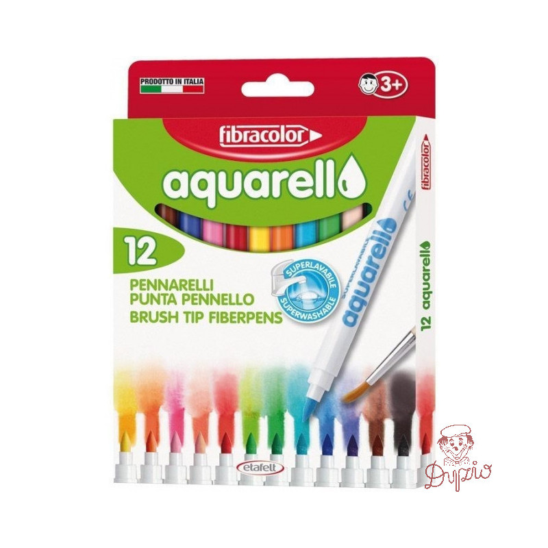 Mazaki akwarelowe AQUARELLO 12 FIBRACOLOR 6877