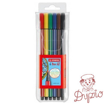Flamastry STABILO PEN 6806/PL 6 kolorów