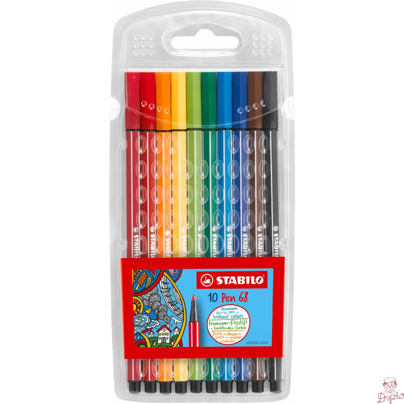 Flamastry STABILO PEN 6810/PL 10 kolorów