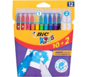 Flamastry 10+2 BIC KIDS COLOUR ERASE 9202953 Magic Felt Pens