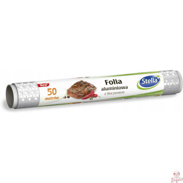 Folia aluminiowa z tłoczeniem w gwiazdki 29cm 50m STELLA ST1-F-0418