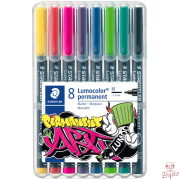 Foliopis permanentny M 1mm 8kolorów w etui 317WP8-1 STAEDTLER