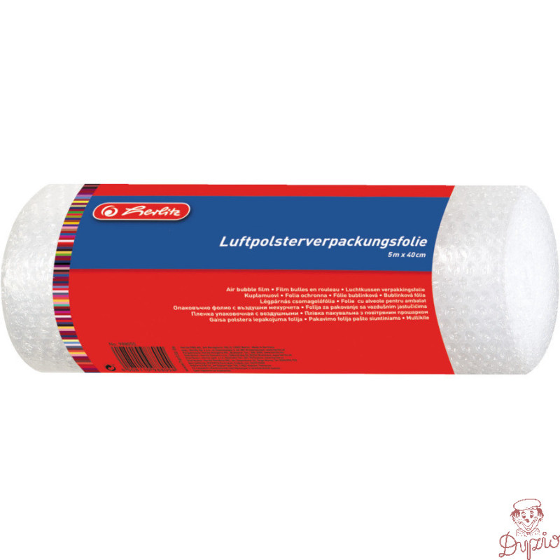 Folia ochronna bąbelkowa w rolce 5m x 40cm 300003479 HERLITZ