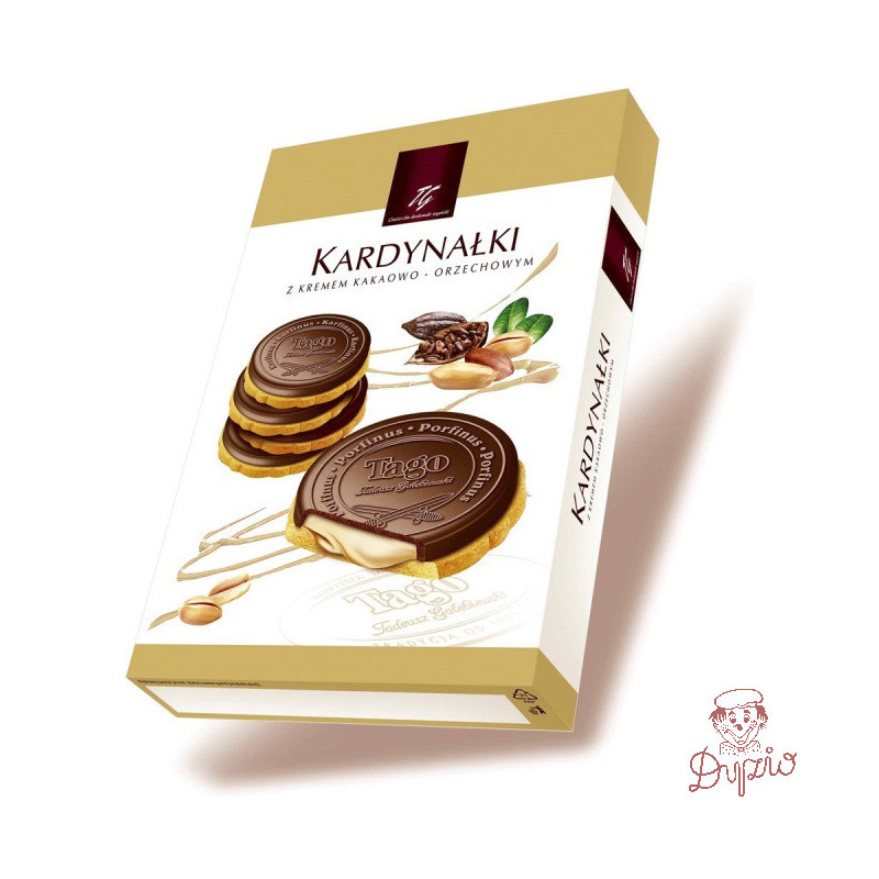 Ciastka TAGO KARDYNAŁKI 180g z kremem kakaowo-orzechowym