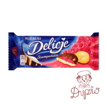 Ciastka DELICJE Szampańskie 147g malina