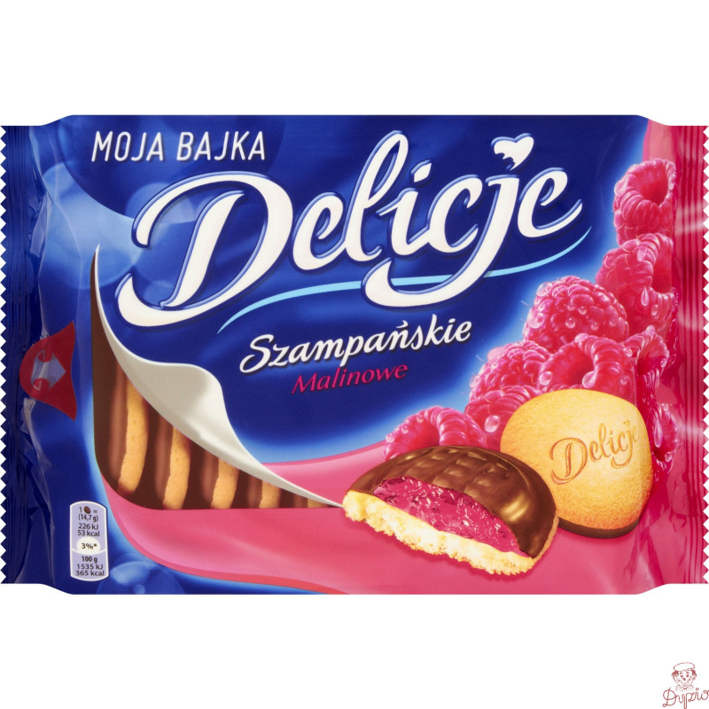 Ciastka DELICJE Szampańskie 294g malina