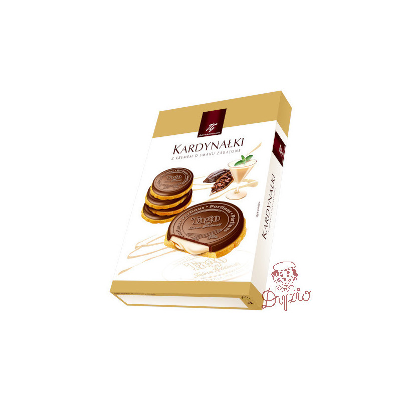 Ciastka TAGO KARDYNAŁKI 180g z kremem o smaku zabajone