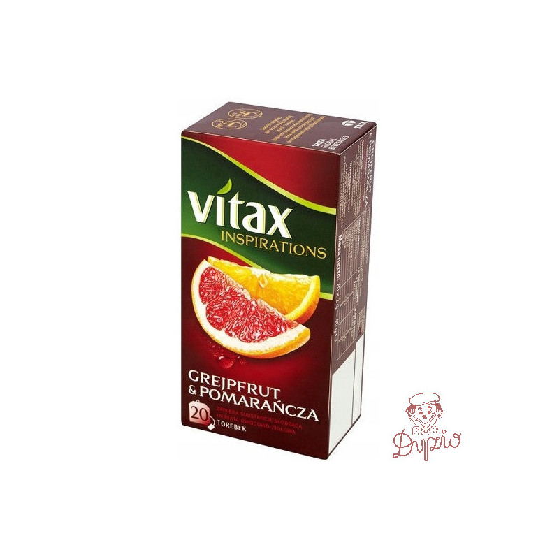 Herbata VITAX INSPIRATIONS (20 torebek 2g) GREJPFUT&POMARAŃCZA zawieszka