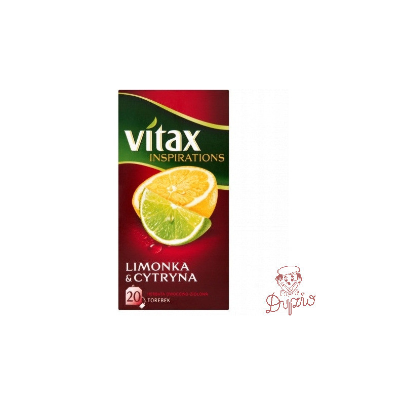 Herbata VITAX INSPIRATIONS (20 torebek 2g) Limonka & Cytryna zawieszka