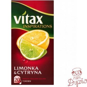 Herbata VITAX INSPIRATIONS (20 torebek 2g) Limonka & Cytryna zawieszka