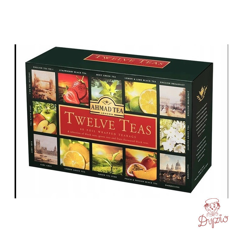 Herbata AHMAD TEA Twelve Teas zestaw (60 kopert x 2g)