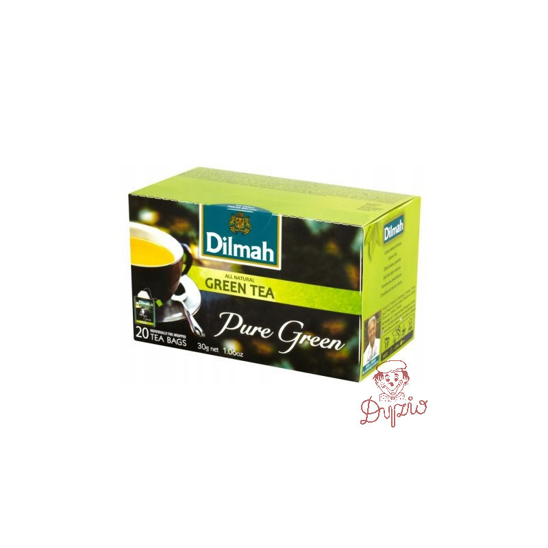 Herbata DILMAH (20 kopert) zielona PURE GREEN TEA 1,5g