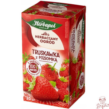 Herbata HERBAPOL owocowo-ziołowa (20 tb) truskawka z poziomką 50g HERBACIANY OGRÓD