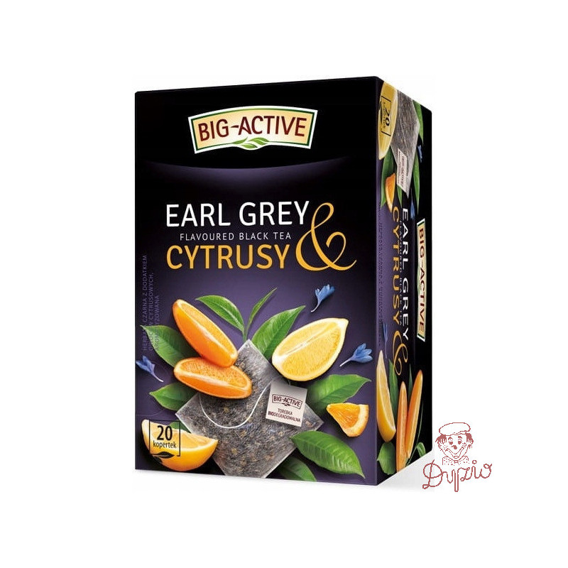 Herbata BIG-ACTIVE czarna (20 torebek) Earl Grey & Cytrusy 40g
