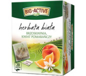 Herbata BIG-ACTIVE biała (20 torebek) Brzoskwinia i kwiat pomarańczy