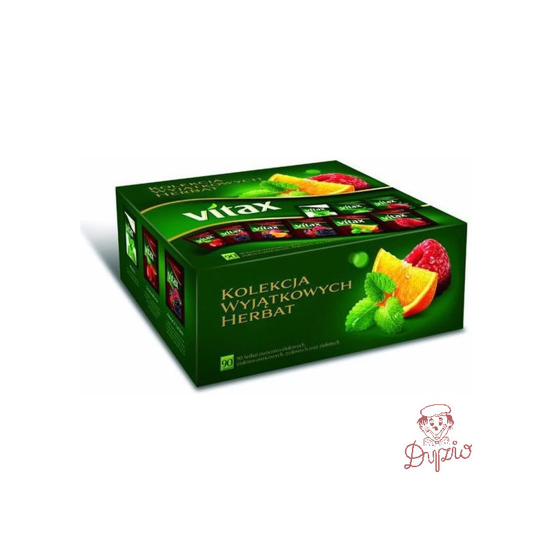 Herbata VITAX KOLEKCJA Przyjemności MIX (90kopert) 9 smaków