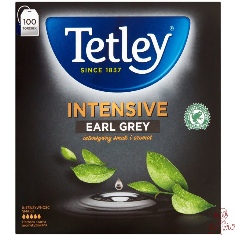 Herbata TETLEY EARL GREY INTENSIVE (100 torebek 2g) czarna