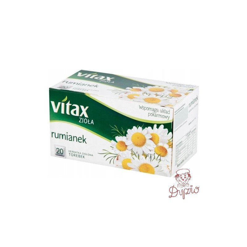 Herbata VITAX zioła (20 torebek x 1,5g) RUMIANEK bez zawieszki