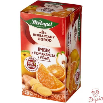 Herbata HERBAPOL owocowo-ziołowa (20 tb) Imbir z Pomarańczą i Pigwą 50g HERBACIANY OGRÓD