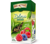 Herbata BIG-ACTIVE zielona liściasta 100g z owocem maliny