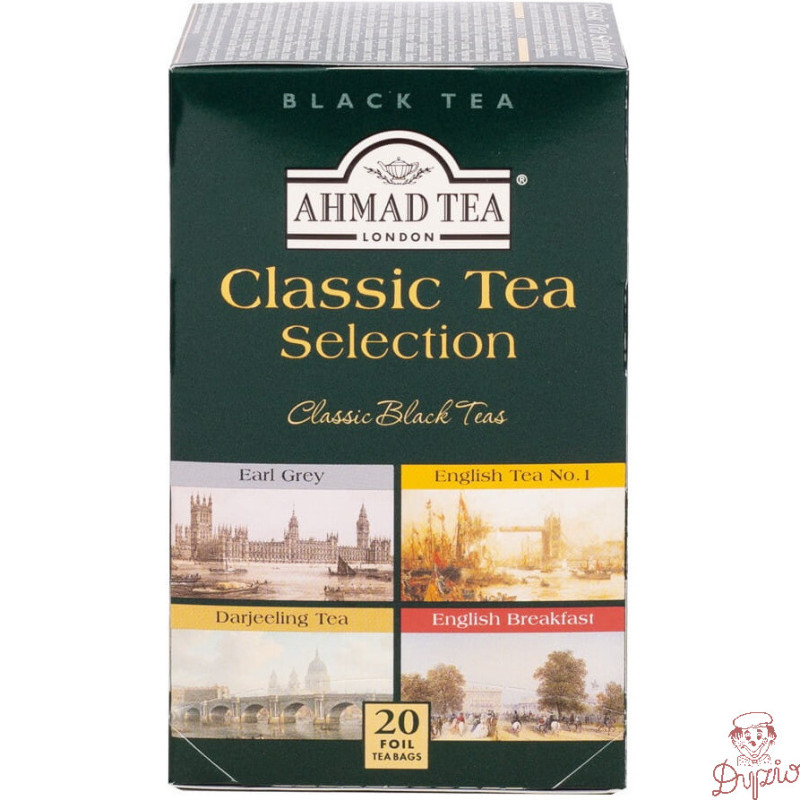 Herbata AHMAD Black Tea Selection czarna (20 torebek) (EARL GREY, ENGLISH No.1, DARJEELING, ENGLISH BREAKFAST)