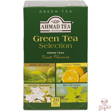 Herbata AHMAD Green Tea Selection zielona (20 torebek) (PURE, LEMON, JASMINE, MINT MISTIQUE)
