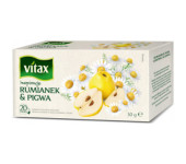 Herbata owocowo-ziołowa VITAX INSPIRATIONS (20 torebek z zawieszką) 33g Rumianek & Pigwa