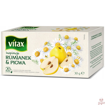 Herbata owocowo-ziołowa VITAX INSPIRATIONS (20 torebek z zawieszką) 33g Rumianek & Pigwa