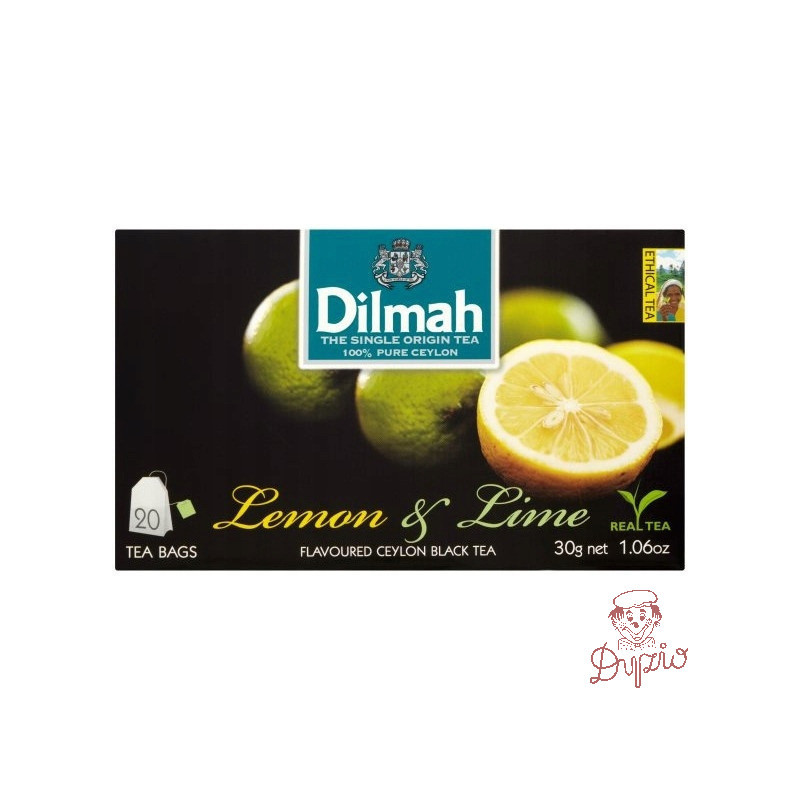 Herbata DILMAH (20 torebek) czarna z aromatem Cytryna & Limonka
