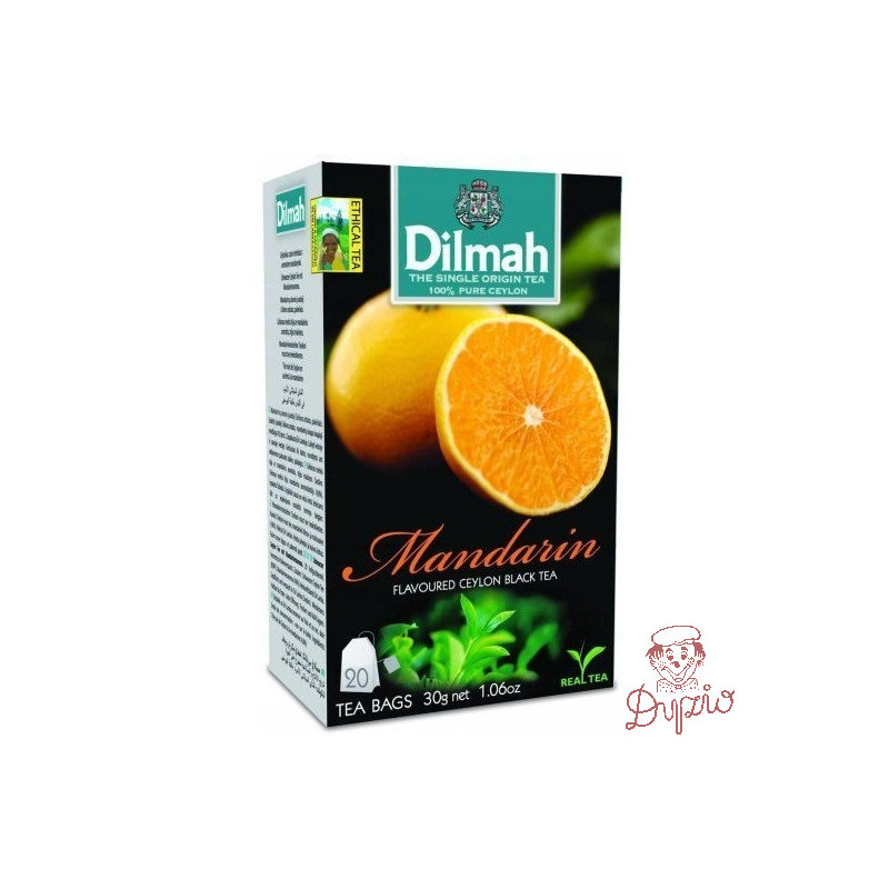 Herbata DILMAH (20 torebek) czarna z aromatem MANDARYNKA